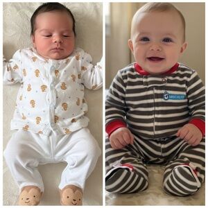 3piece baby boy bundle Gerber Striped & Monkey 1 piece & more